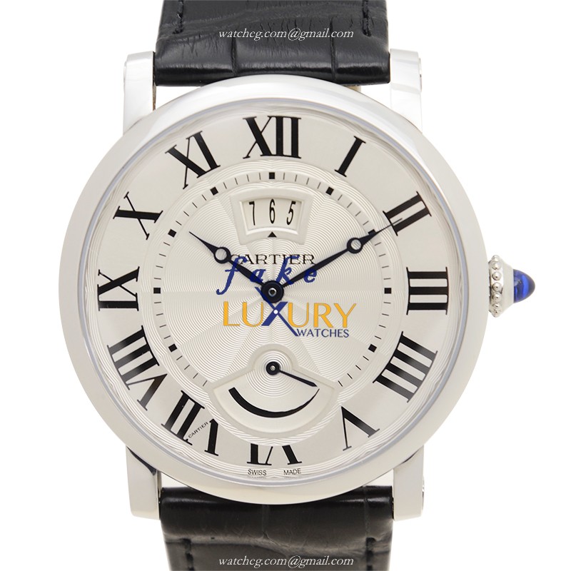 Cartier W1556369 Rotonde De Cartier Replica Watch, Manual Wind, Silver Dial, Steel Case - Luxury Replica Watch