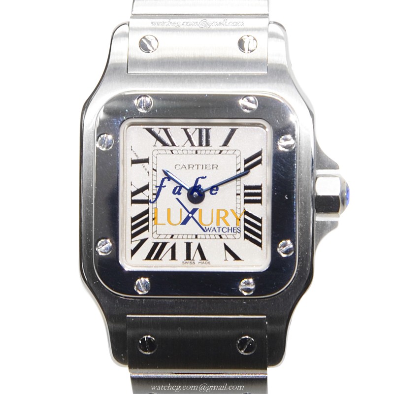 Cartier W20056D6 Santos Replica Watch Quartz Stainless Steel Silver Dial - Luxury Replica Watch
