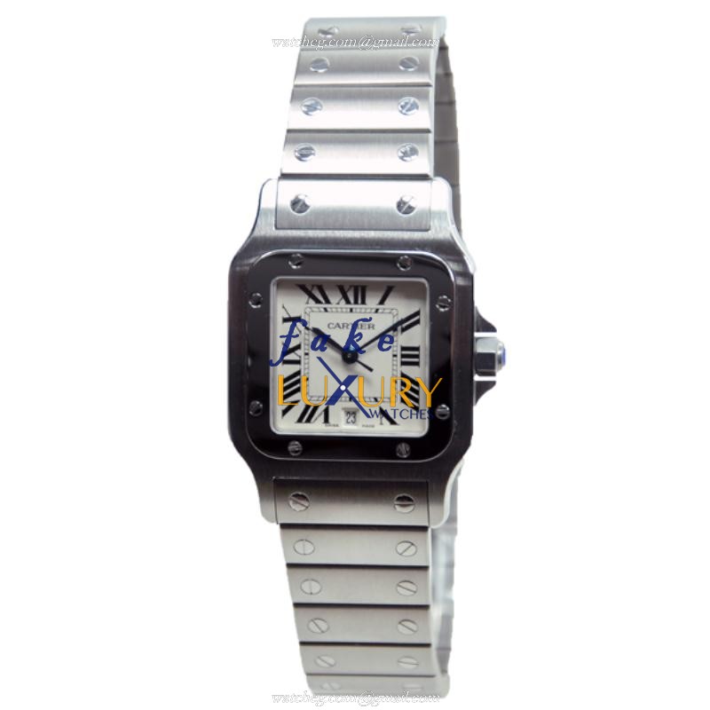 Cartier W20060D6 - Replica Watch - Santos - Quartz - Steel Case - White Dial - 29mm - Luxury Replica Watch