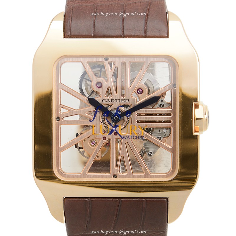 Cartier W2020057 SANTOS Manual Wind - 18kt Rose Gold - Replica Watch - Case: 38.7mm - Bracelet - Luxury Replica Watch
