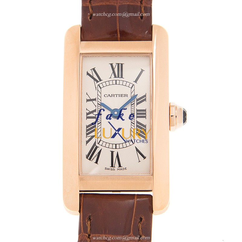 Cartier W2607456 TANK Quartz - Replica Watch - Silver Dial 18kt Rose Gold Case - Luxury Replica Watch