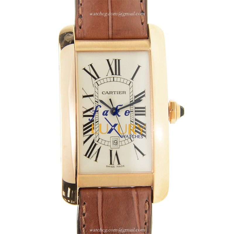 Cartier W2609156 TANK Automatic | 18kt Rose Gold Case | Ceramic Bezel | Swiss Movement | Replica - Luxury Replica Watch