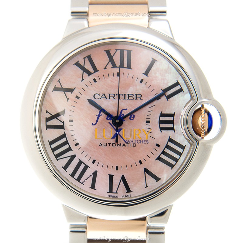 Cartier W2BB0011 Ballon Bleu Pink Dial - Replica Watch - Automatic - Steel Case - Sapphire Crystal - Luxury Replica Watch
