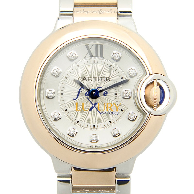 Cartier W3BB0005 Ballon Bleu Replica Watch, Quartz Movement, 28mm 18kt Rose Gold & Steel Case - Luxury Replica Watch