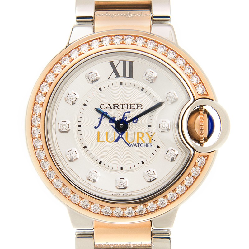 Cartier W3BB0009 BALLON BLEU Quartz 18kt Rose Gold & Diamonds Replica Watch - Automatic - Steel Case - Luxury Replica Watch