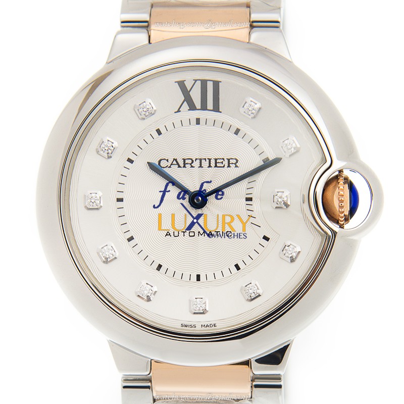 Cartier W3BB0018 BALLON BLEU Automatic Stainless Steel Replica Watch 36mm Silver Dial Silver & Gold - Luxury Replica Watch