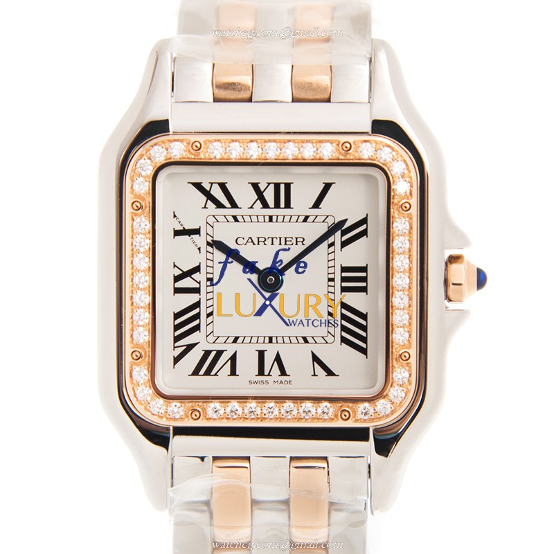 Cartier Panthere W3PN0007 | 37mm Quartz | 18kt Rose Gold Steel | White Dial | Replica Watch - Luxury Replica Watch