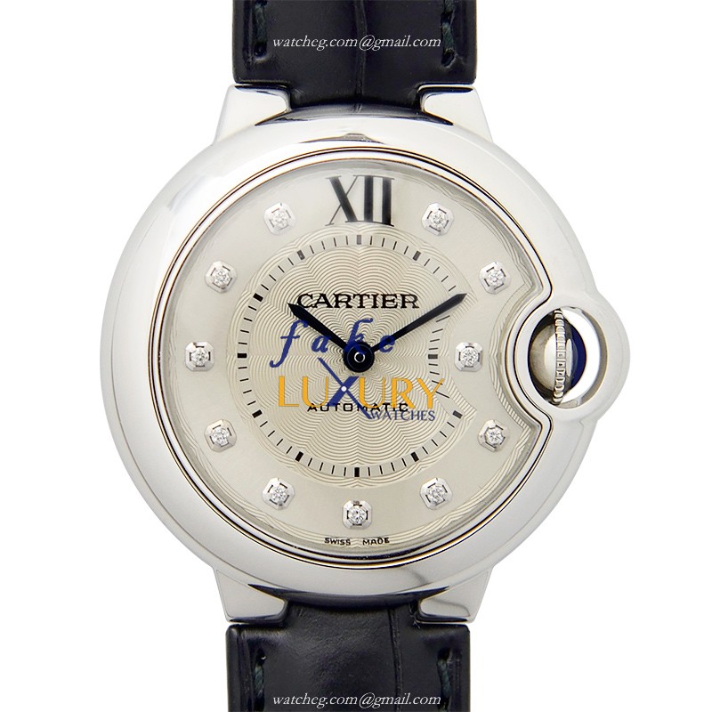 Cartier W4BB0009 BALLON BLEU Automatic Silver Dial Stainless Steel Case Replica Watch - Luxury Replica Watch