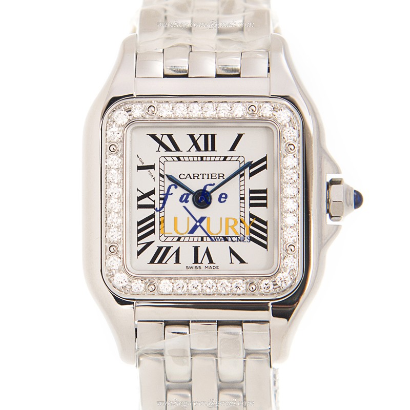 - CARTIER W4PN0007 PANTHeRE DE CARTIER Quartz Stainless Steel Replica Watch - White Dial - Luxury Replica Watch