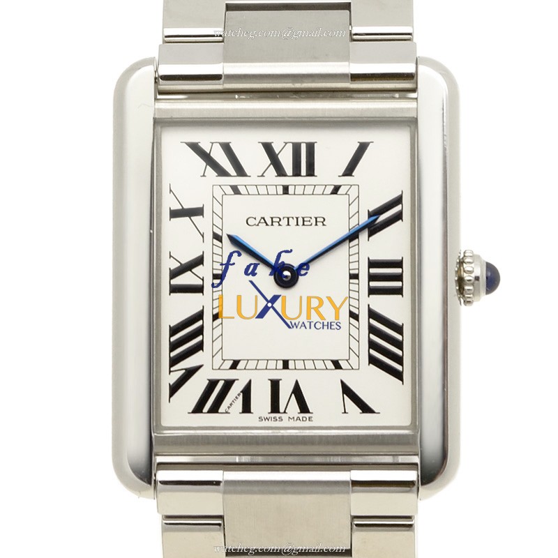 Cartier TANK W5200014 - Replica Watch - Quartz - Stainless Steel - Silvery White Dial - Luxury Replica Watch