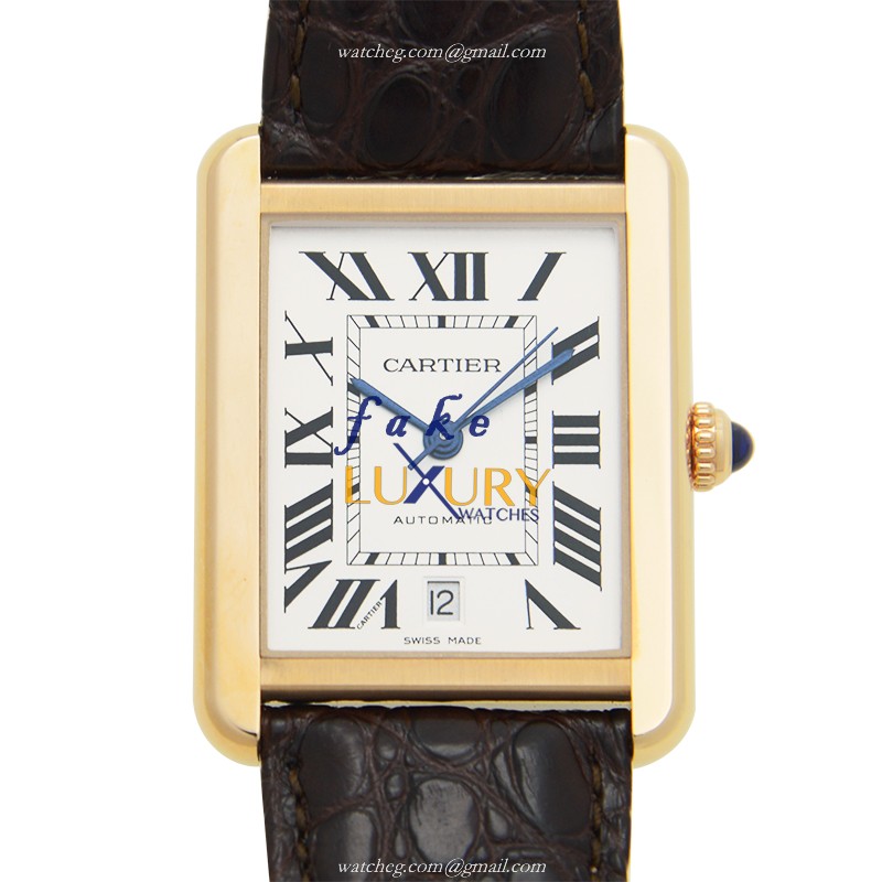 - CARTIER W5200026 TANK AUTO 18K ROSE GOLD STEEL REPLICA WATCH - WHITE DIAL - Luxury Replica Watch