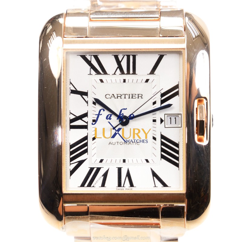 Cartier W5310002 TANK Automatic 18kt Rose Gold Replica Watch, Ceramic Bezel, Swiss Movement, 1:1 - Luxury Replica Watch