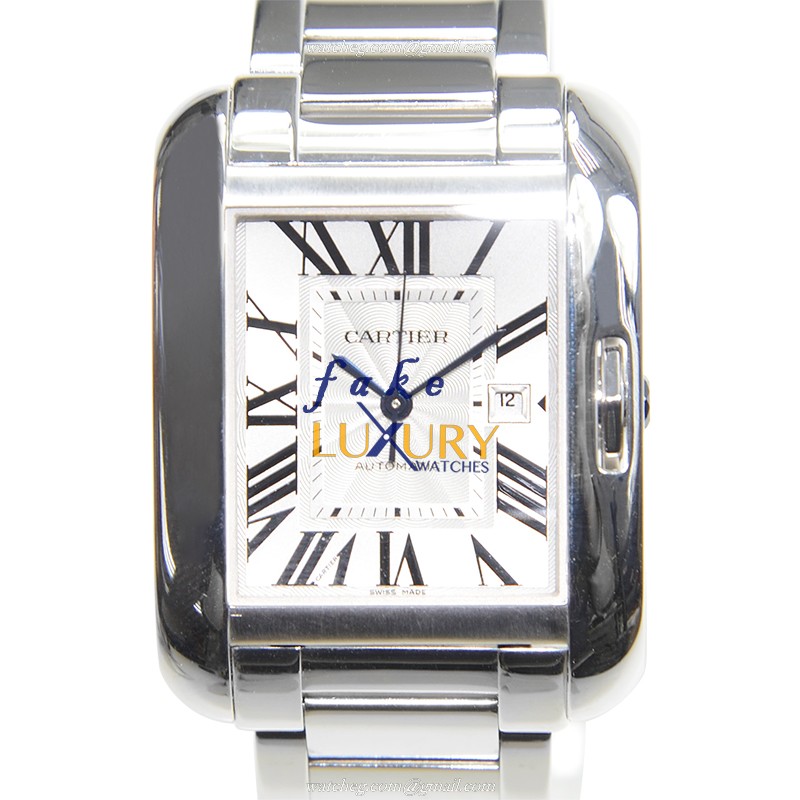 Cartier W5310025 Automatic 18kt White Gold Replica Watch, Swiss Movement, Silver Dial, Ceramic Bezel - Luxury Replica Watch