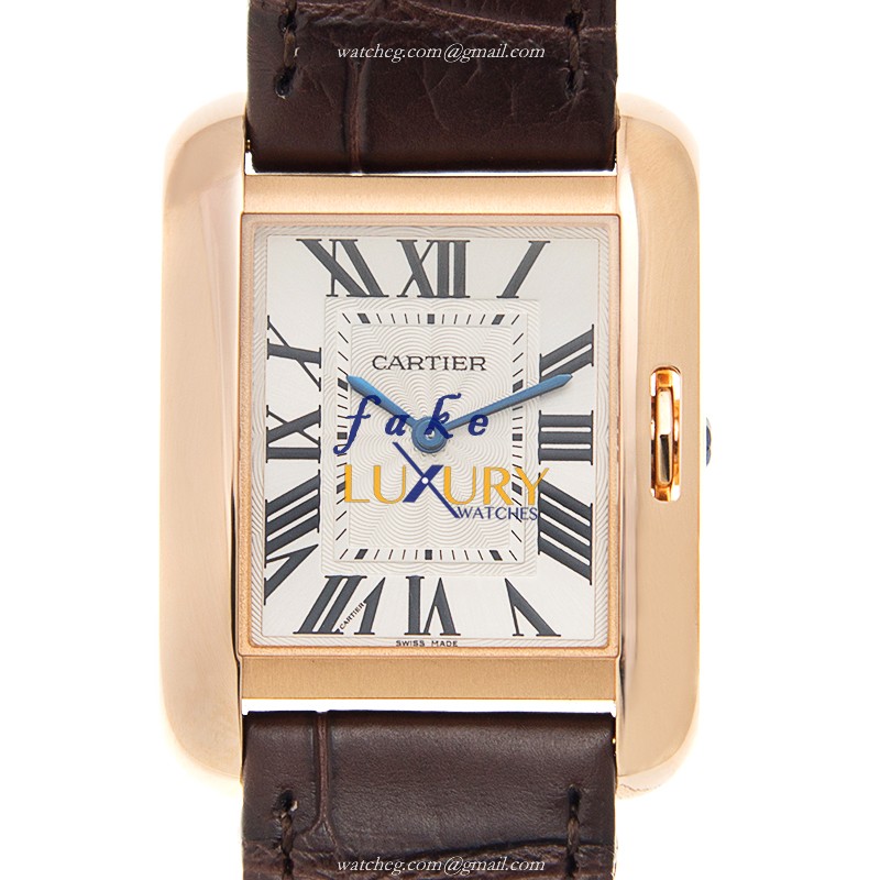 Cartier W5310042 TANK Quartz 18kt Rose Gold Replica Watch - Swiss Movement, Ceramic Bezel - Luxury Replica Watch