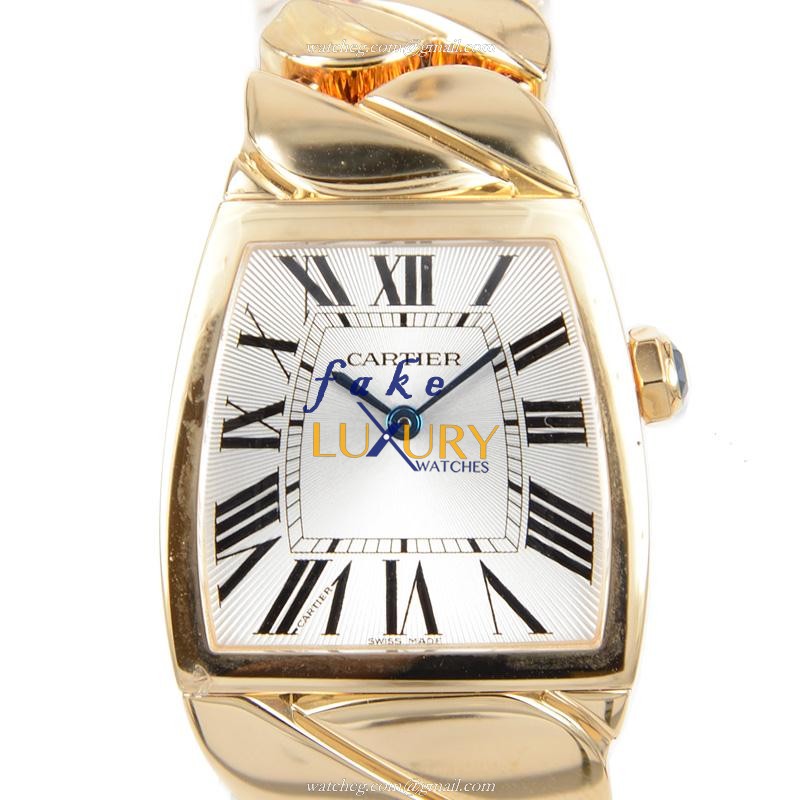 Cartier W640010H Replica Watch Quartz 18kt Yellow Gold Silvery White Dial 28mm Case - Luxury Replica Watch