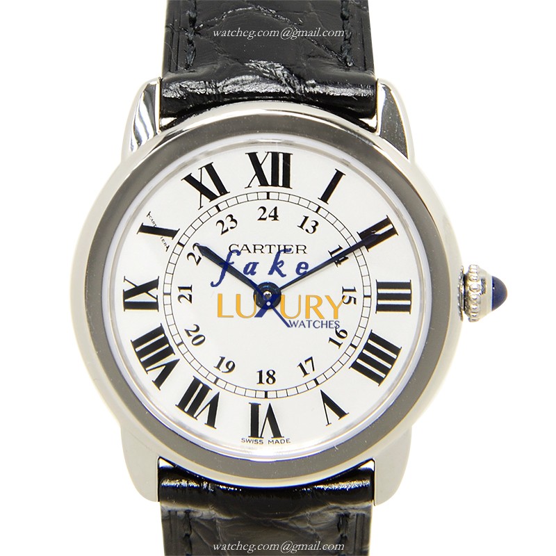 Cartier W6700155 RONDE SOLO DE CARTIER Quartz Steel Case Silver Dial Replica Watch - Luxury Replica Watch