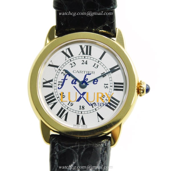 Cartier W6700355 Ronde Solo De Cartier Quartz 18kt Yellow Gold Replica Watch - Luxury Replica Watch
