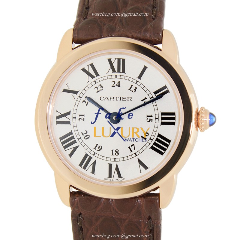 Cartier W6701007 RONDE SOLO DE CARTIER Quartz 18kt Rose Gold Replica Watch, Swiss Movement, PVD - Luxury Replica Watch