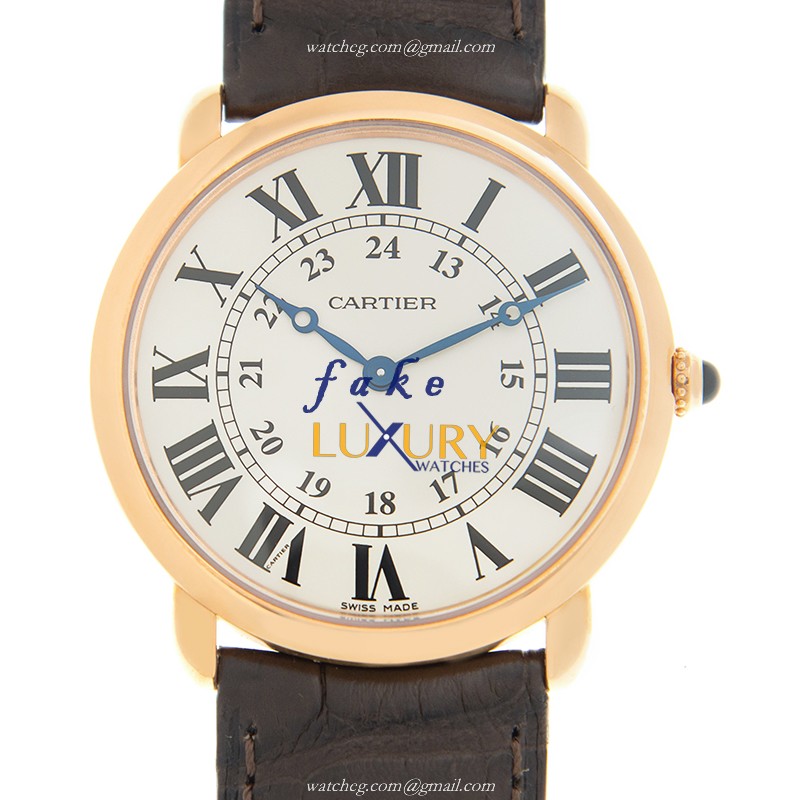 Cartier W6800251 RONDE LOUIS CARTIER Manual Wind 18kt Rose Gold Replica Watch, Swiss Movement - Luxury Replica Watch