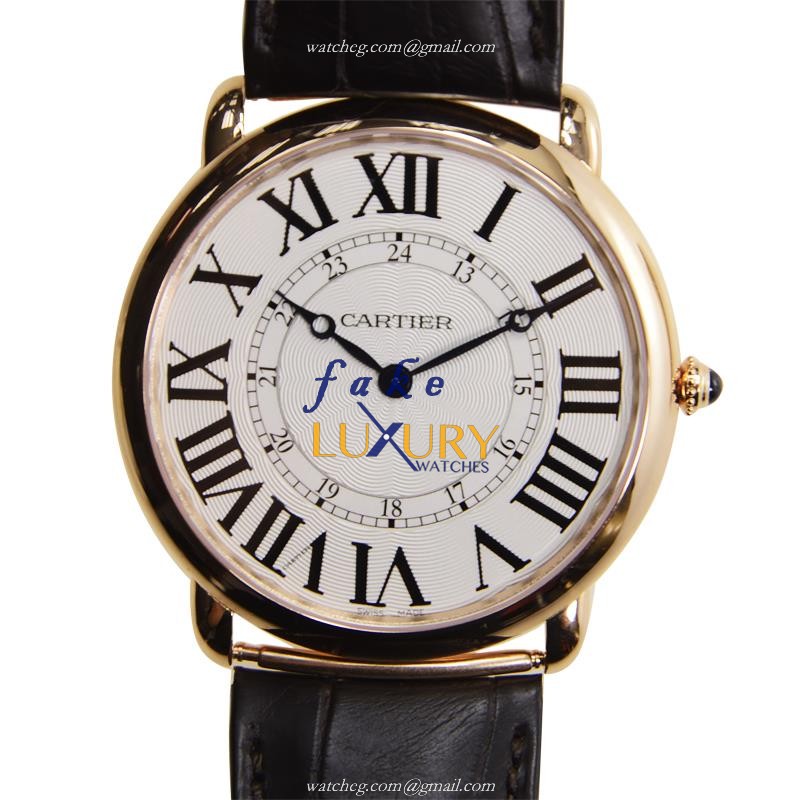 Cartier W6801004 RONDE LOUIS CARTIER Manual Wind 18kt Rose Gold Replica Watch, 42mm Case, Silver - Luxury Replica Watch