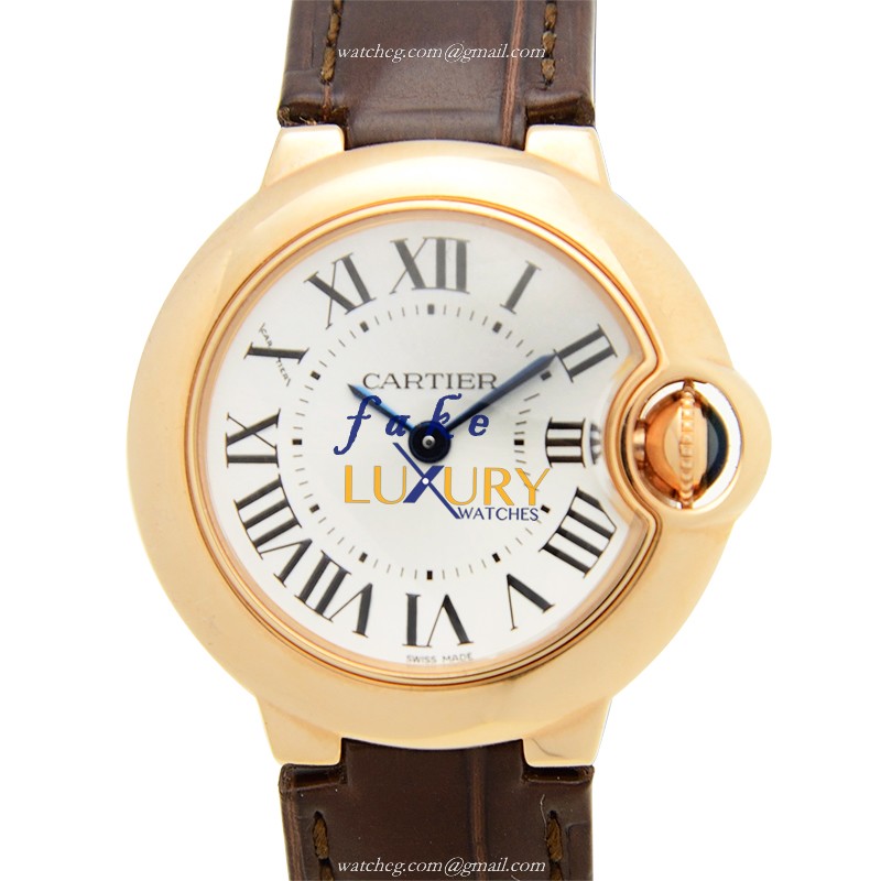 Cartier Ballon Bleu W6900256 Quartz 18kt Rose Gold Alligator Strap | Replica Watch - Luxury Replica Watch
