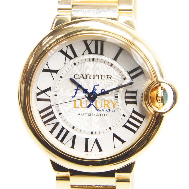 Cartier W69003Z2 BALLON BLEU AUTO 18kt Yellow Gold Case Sapphire Crystal Dial Replica Watch - Luxury Replica Watch