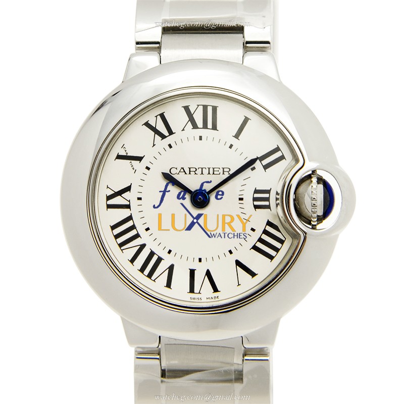 Cartier W69010Z4 Ballon Bleu Replica Watch - Quartz - 28.6mm Steel Case - Silver Dial - Luxury Replica Watch