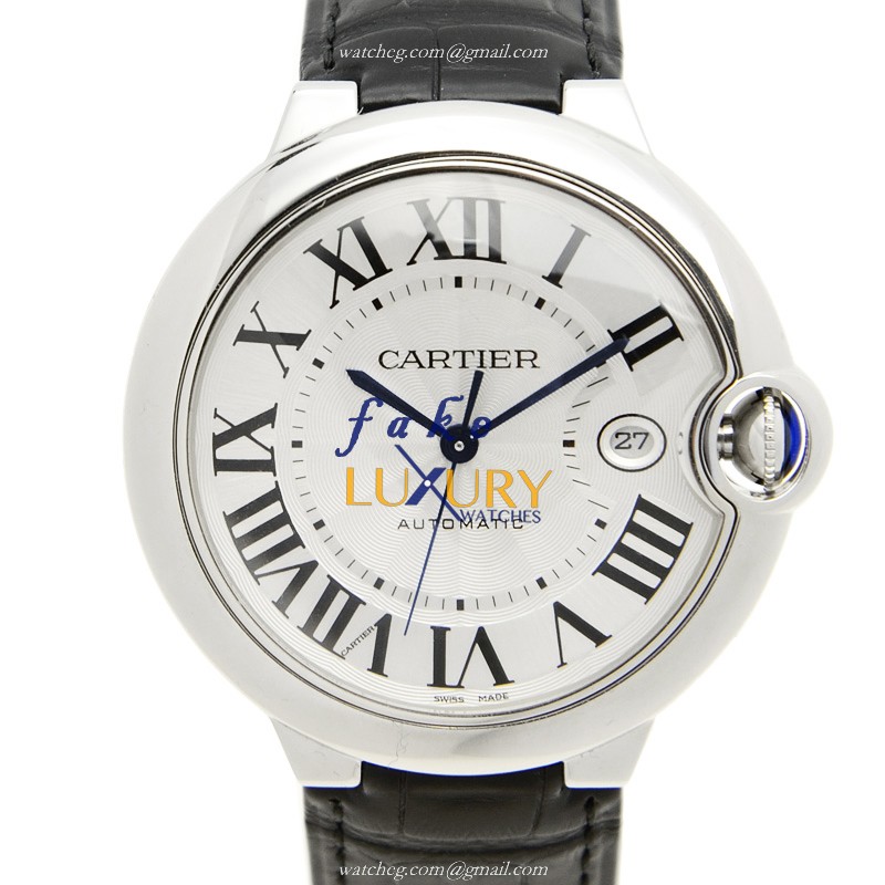 Cartier Ballon Bleu W69016Z4 - Replica Watch - Automatic - Steel Case - Silver Dial - Black - Luxury Replica Watch