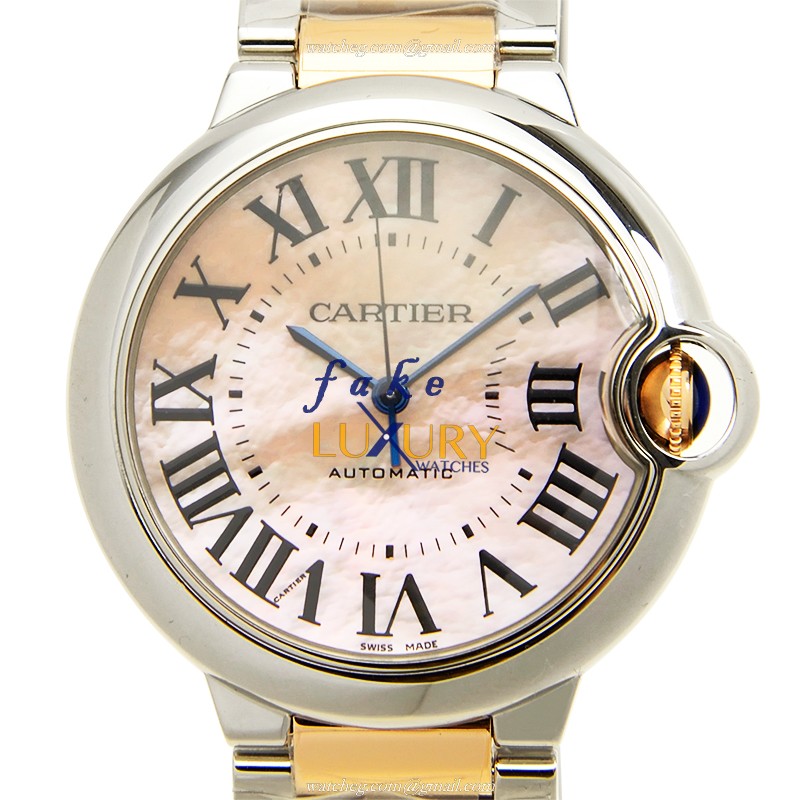 Cartier W6920033 BALLON BLEU Automatic - Pink Dial - 36.6mm Stainless Steel Case - Replica Watch - Luxury Replica Watch