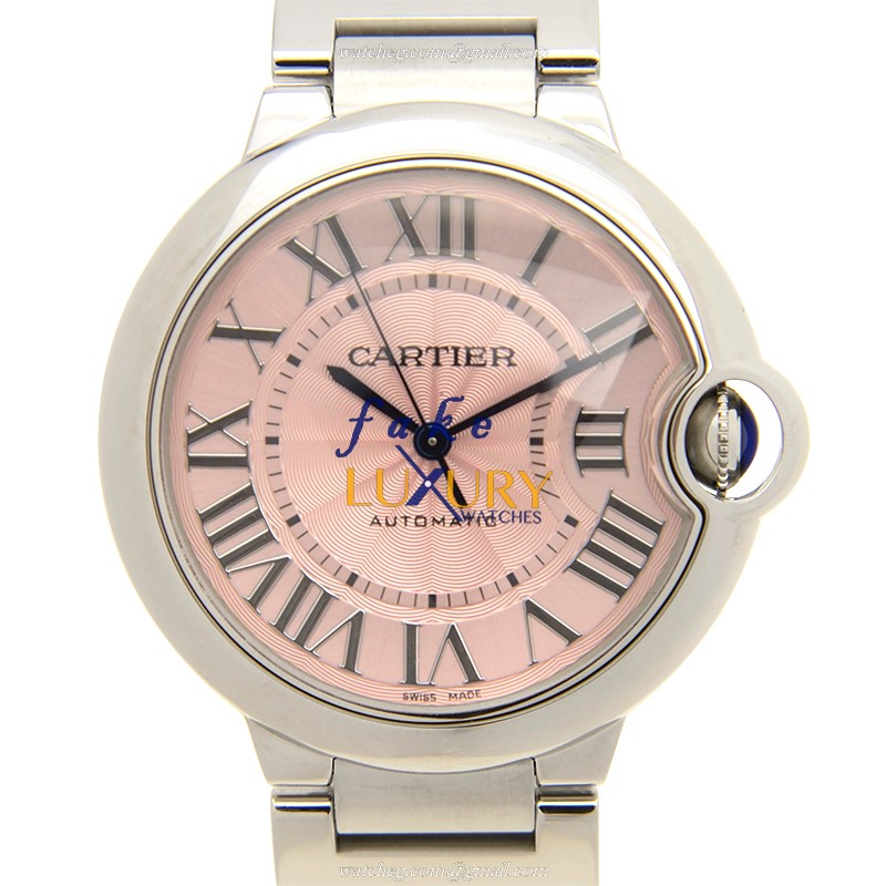 Cartier W6920041 BALLON BLEU - Automatic - Stainless Steel Case - Replica Watch - 36.6mm Pink Dial - Luxury Replica Watch