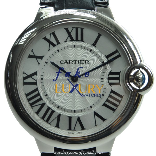 Cartier W6920055 BALLON BLEU Manual Wind 18kt White Gold Replica Watch, 46mm Case, Sapphire - Luxury Replica Watch