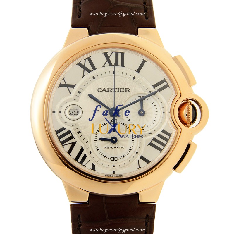 - CARTIER W6920074 BALLON BLEU AUTO 18kt ROSE GOLD REplica Watch - Swiss - Silver Dial - Luxury Replica Watch