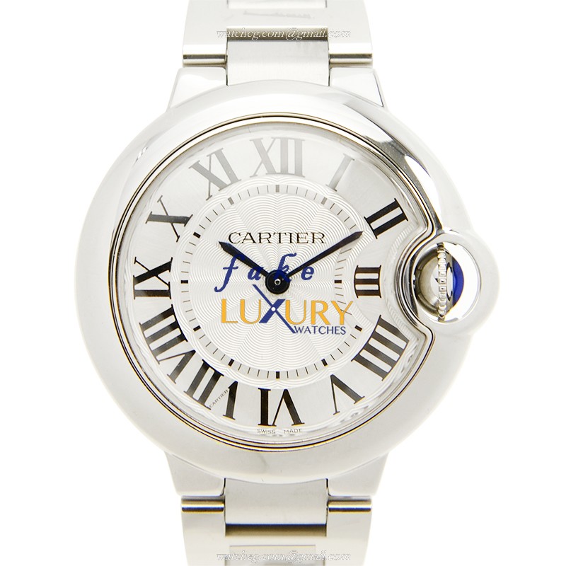 Cartier Ballon Bleu W6920084 Replica Watch, Quartz Movement, Silver Dial, Steel Bracelet - Luxury Replica Watch