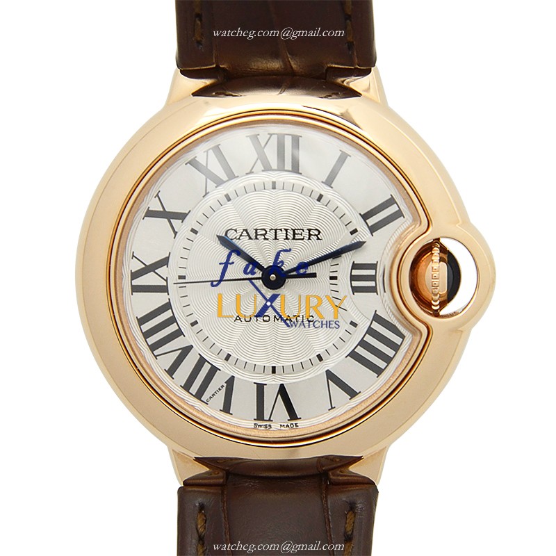 Cartier W6920097 Ballon Bleu Replica Watch, Automatic, Silver Dial, Rose Gold Case - Luxury Replica Watch