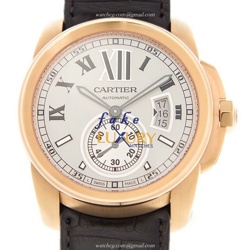 Cartier W7100009 CALIBRE DE CARTIER Automatic 18kt Rose Gold Replica Watch - Swiss Movement - 42mm - Luxury Replica Watch