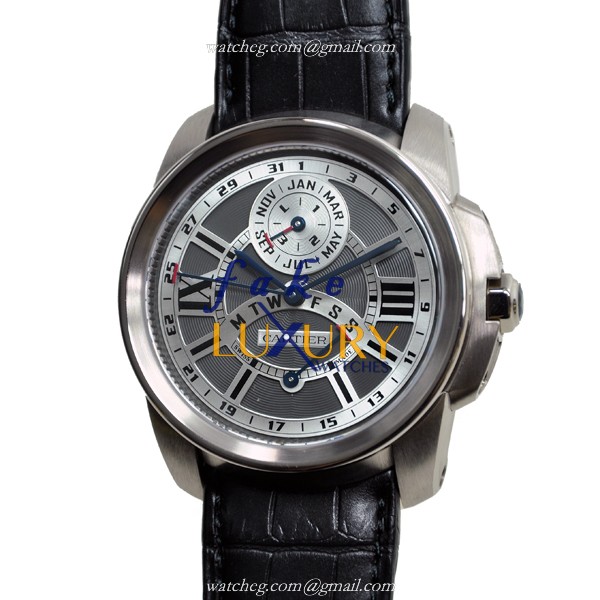 Cartier Calibre De Cartier W7100030 Replica Watch Gray Dial 18kt White Gold Automatic - Luxury Replica Watch