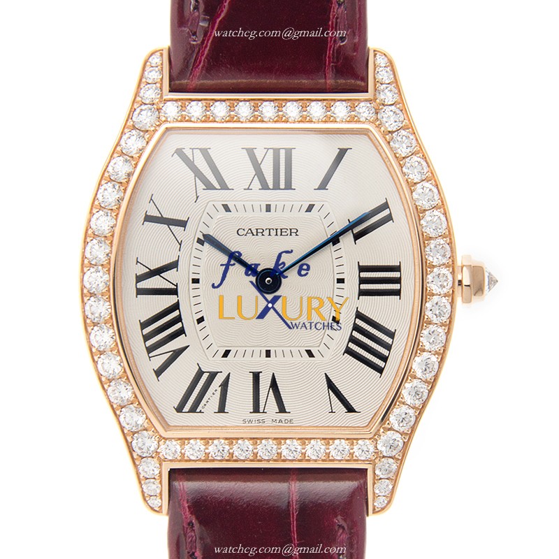 Cartier WA501008 TORTUE Manual Wind 31mm 18kt Rose Gold & Diamond Bezel Replica Watch - Luxury Replica Watch