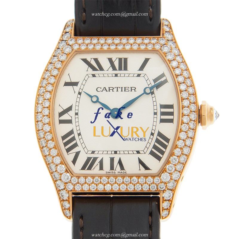Cartier WA503951 Tortue Manual Wind 18kt Rose Gold Diamonds | Automatic | Steel | Replica Watch - Luxury Replica Watch