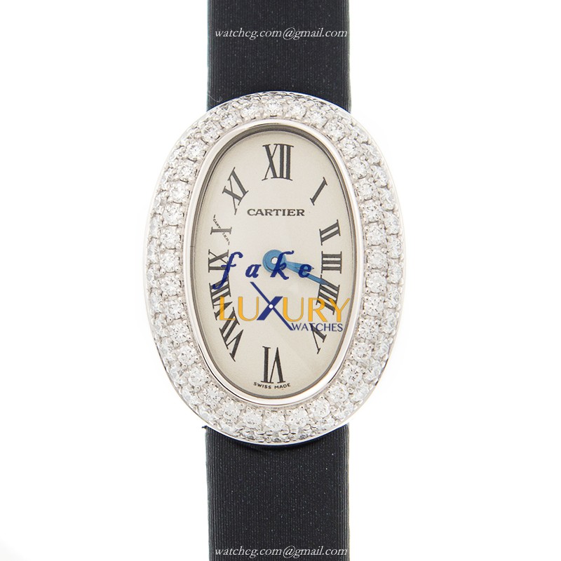 Cartier WB509531 BAIGNOIRE Quartz 18kt White Gold & Diamond Replica Watch | WB509531 | Automatic - Luxury Replica Watch
