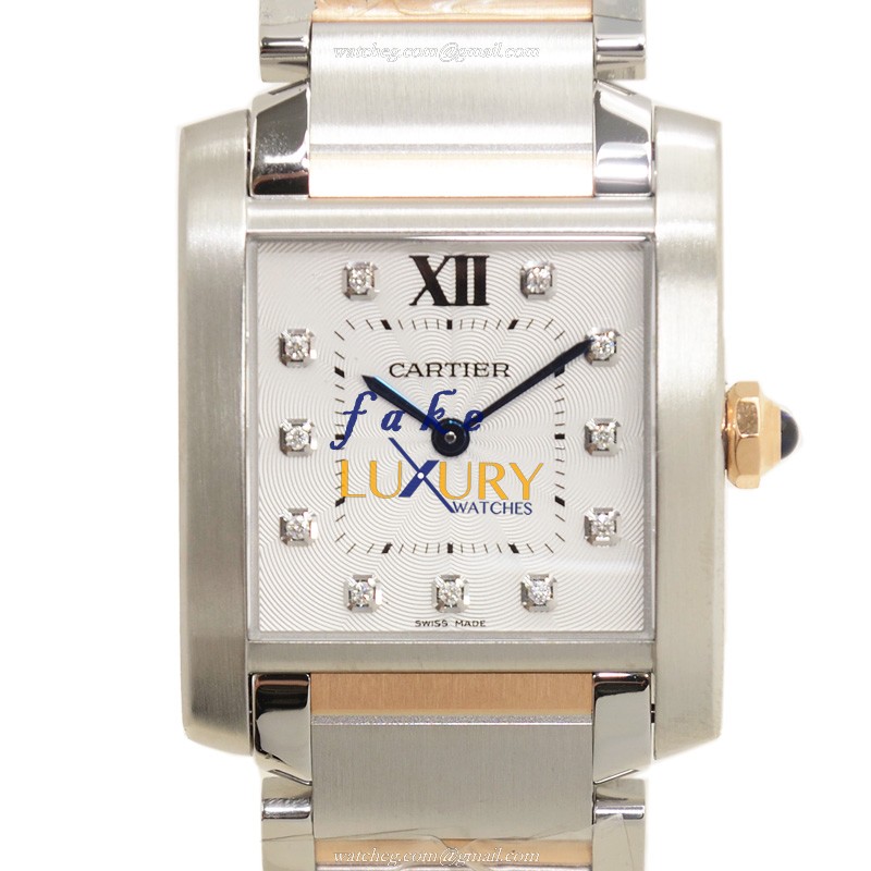 Cartier WE110005 TANK Quartz Silver Dial Stainless Steel Replica Watch - Luxury Replica Watch