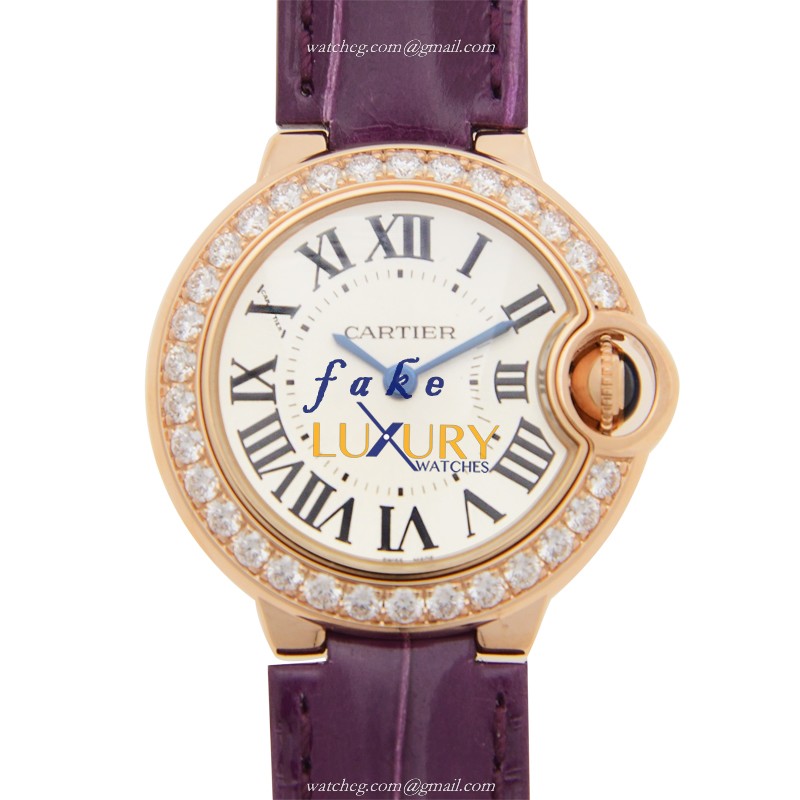 Cartier Ballon Bleu WE900251 Replica Watch, 28mm Rose Gold Case, Quartz Movement - Luxury Replica Watch