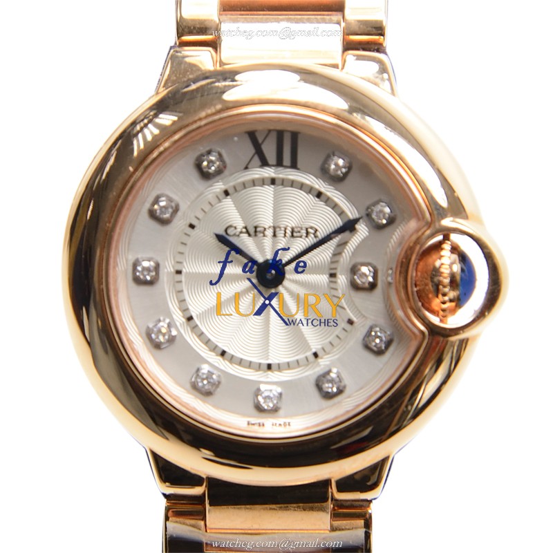 Cartier WE902025 BALLON BLEU Quartz 18kt Rose Gold Replica Watch - Automatic - Steel Case - Luxury Replica Watch