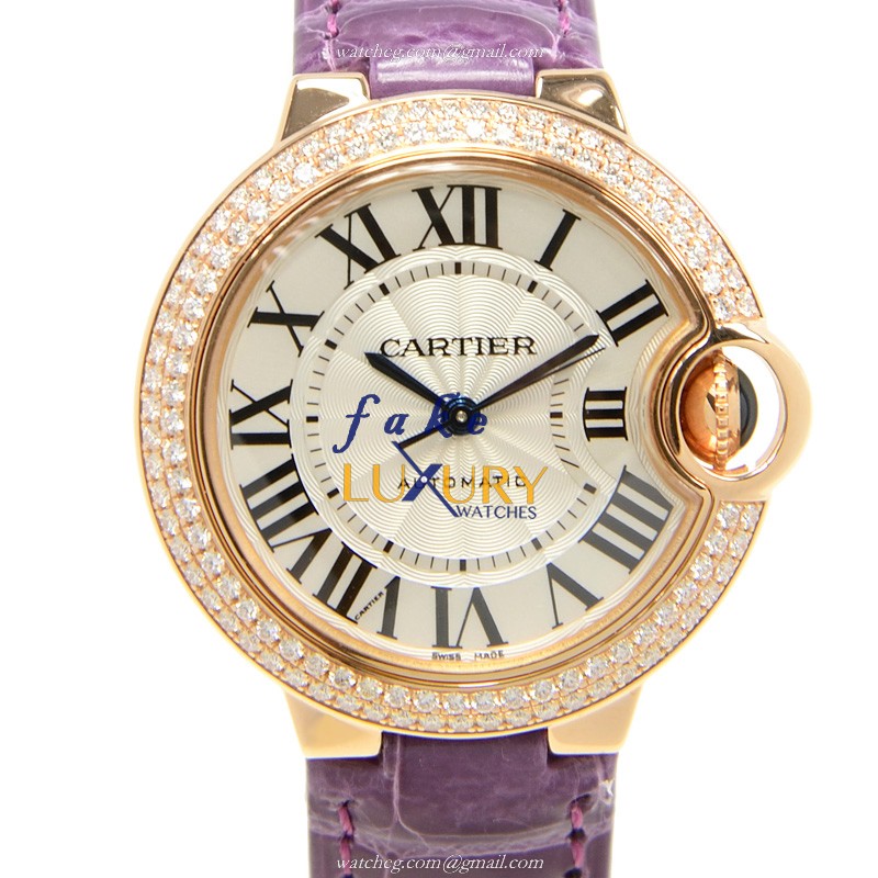 Cartier WE902036 BALLON BLEU Automatic 18kt Rose Gold & Diamonds - Automatic - Black Dial Replica - Luxury Replica Watch