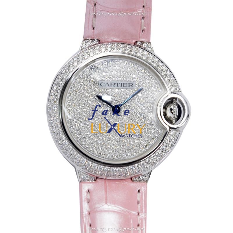 Cartier WE902047 BALLON BLEU Automatic 18kt White Gold & Diamond - Replica Watch - WE902047 - Luxury Replica Watch