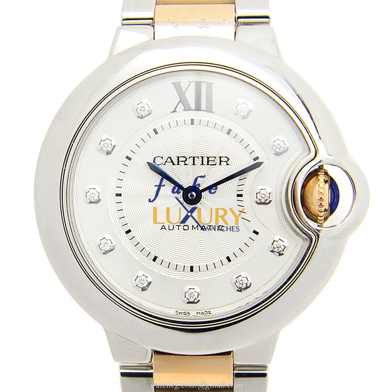 Cartier WE902061 BALLON BLEU Automatic Stainless Steel Replica Watch, Auto Movement, PVD Silver - Luxury Replica Watch