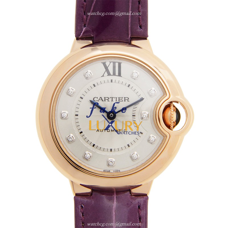 Cartier WE902063 Ballon Bleu Replica Watch, Automatic 18kt Rose Gold, Silver Dial - Luxury Replica Watch