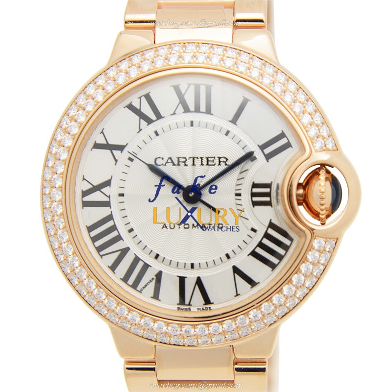 Cartier Ballon Bleu WE902064 Replica Watch, Automatic, 33mm Rose Gold & Diamond Case - Luxury Replica Watch