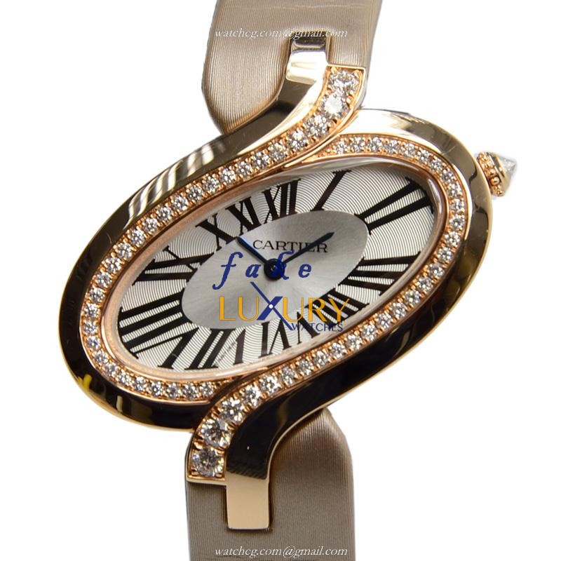 Cartier WG800017 Captive de Cartier Quartz 18kt Rose Gold White Dial Replica Watch - Luxury Replica Watch