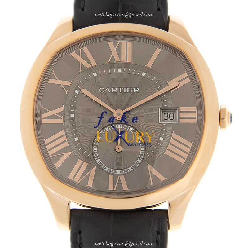 Cartier WGNM0004 DRIVE DE CARTIER Automatic 41mm 18kt Rose Gold Alligator Strap Black Dial Replica - Luxury Replica Watch