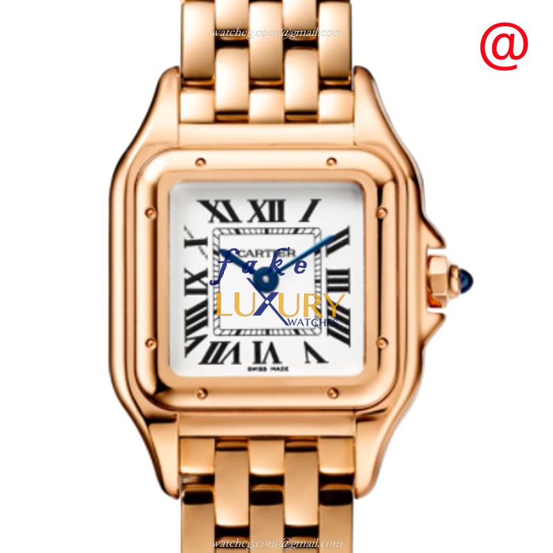 Cartier WGPN0006 - PANTHeRE DE CARTIER Quartz - 18kt Rose Gold - Replica Watch - Silver Dial - Gold - Luxury Replica Watch